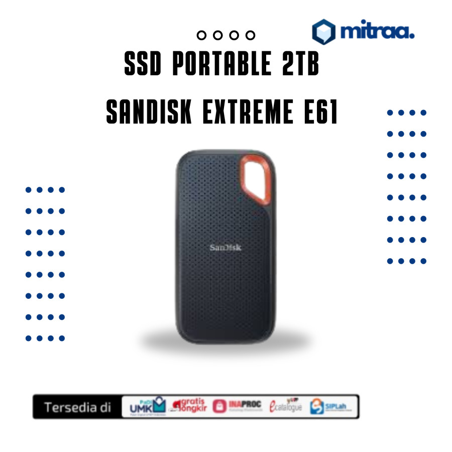 SSD 2TB SanDisk Extreme Portable E61 - Speed 520mbps