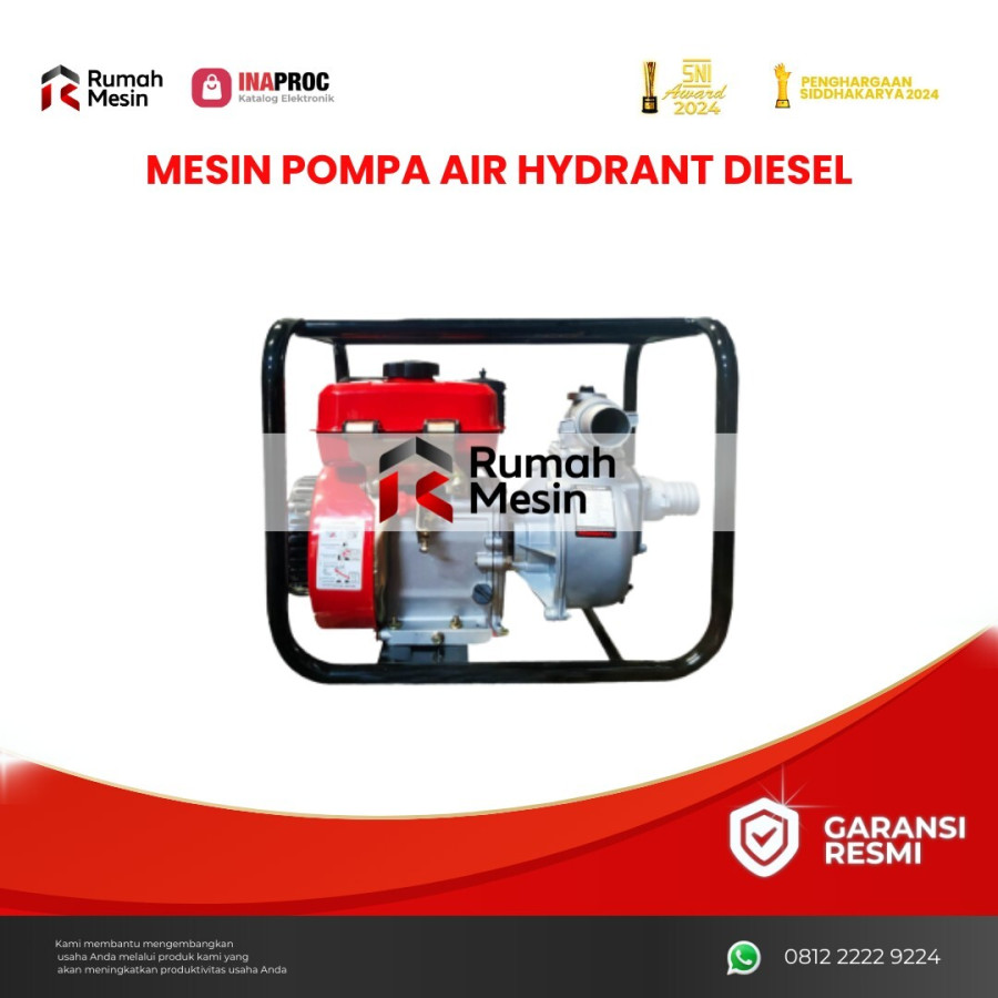 MESIN POMPA AIR HYDRAN DIESEL - depan