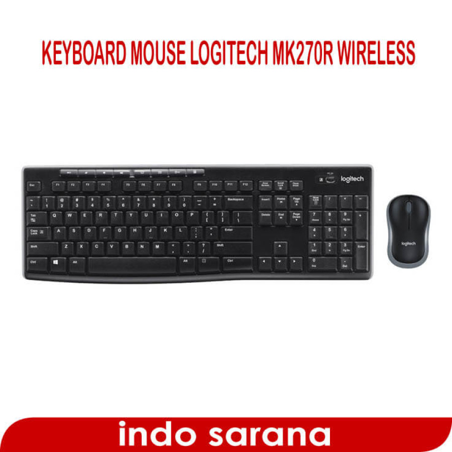 Logitech MK270R Wireless Keyboard Mouse Combo - depan