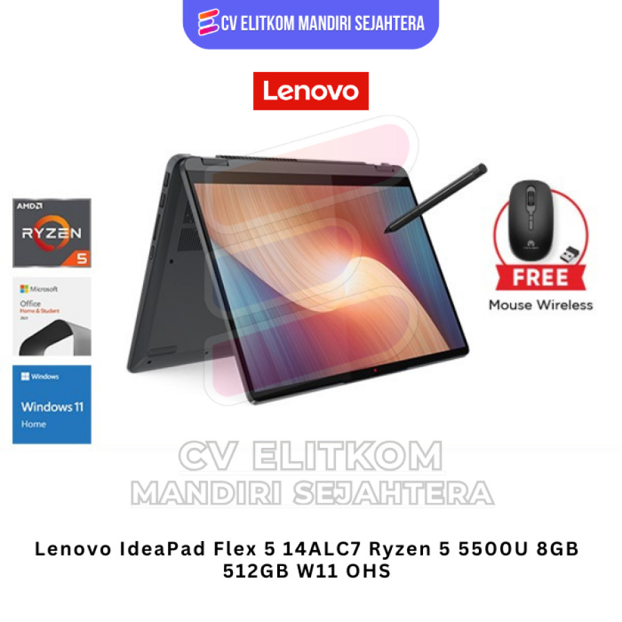 Lenovo IdeaPad Flex 5 14ALC7 Ryzen 5 5500U 8GB 512GB W11 OHS