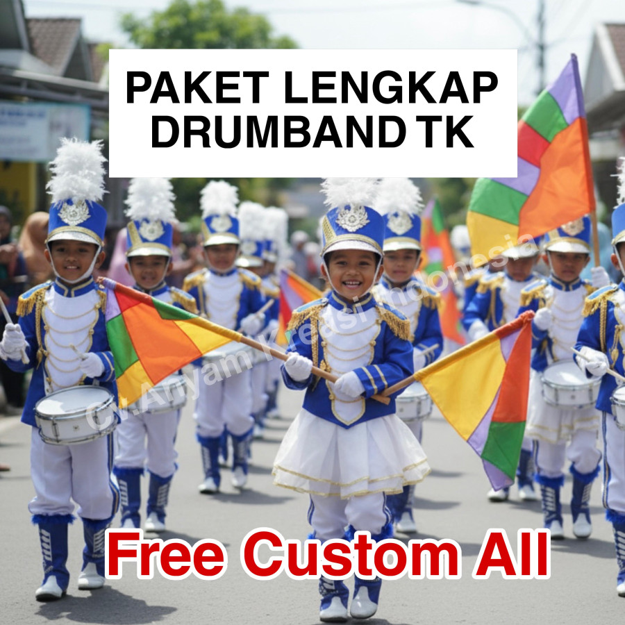 PAKET LENGKAP DRUMBAND TK FULL CUSTOM - utama