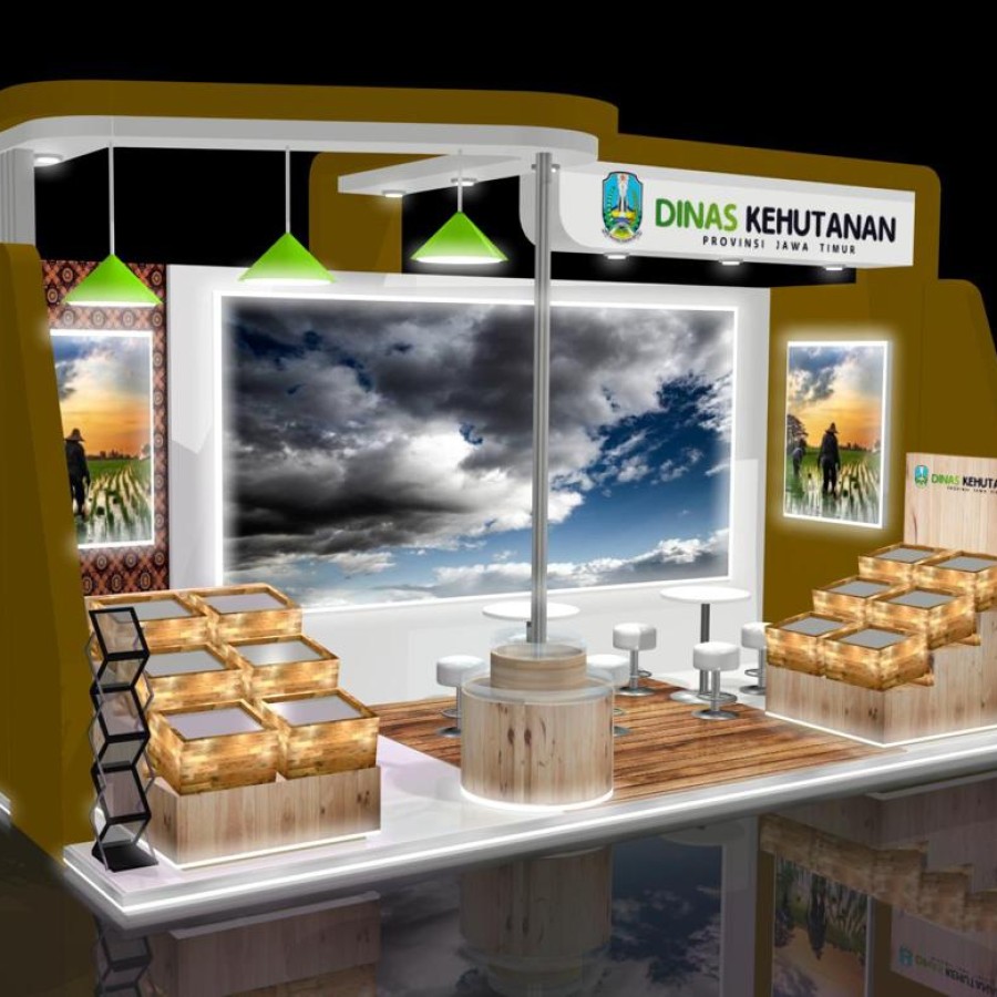 Special Design Booth ukuran 3x6 - samping